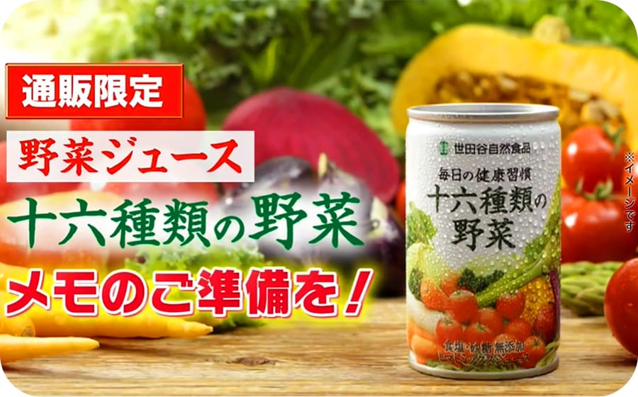 世田谷自然食品の十六種類の野菜 広告イメージ