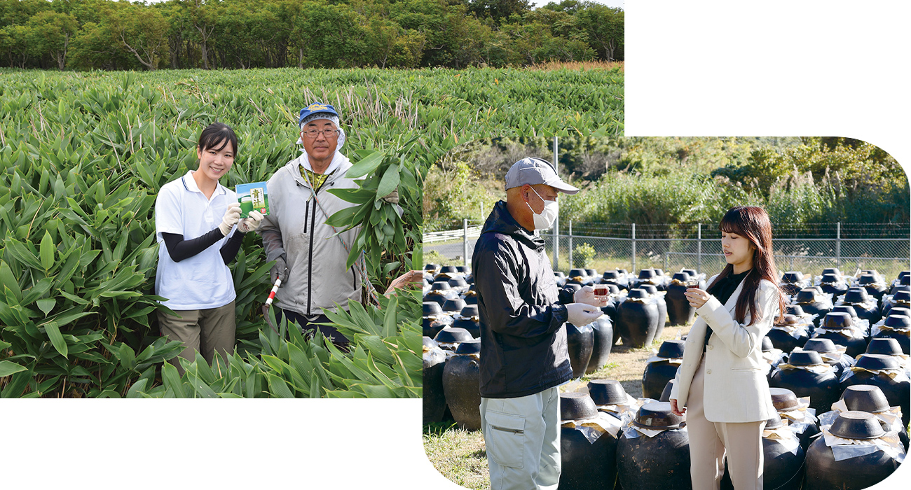 スッポンを持って確認している写真