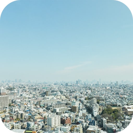 世田谷自然食品の本社から見た世田谷の風景